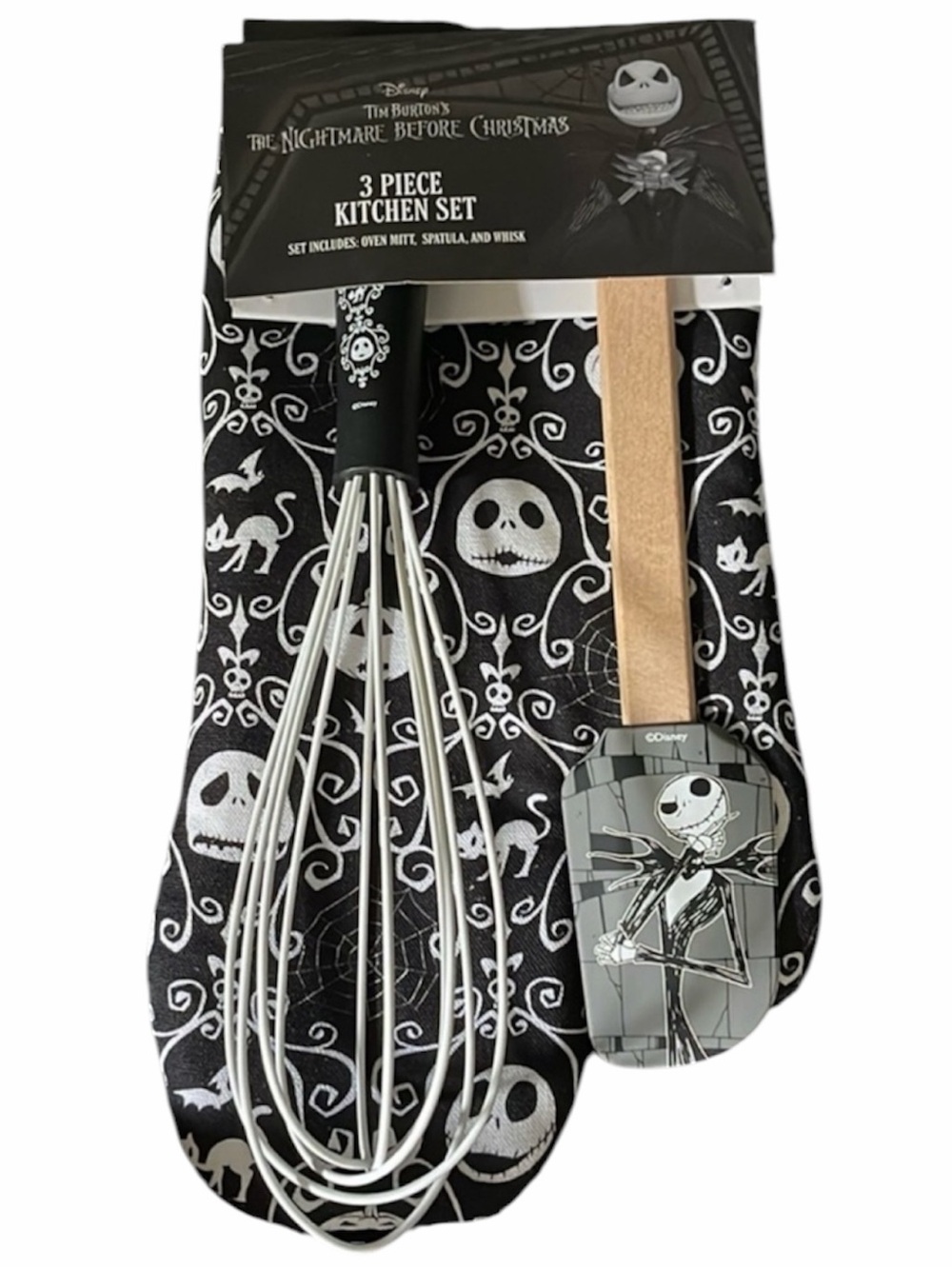 The Nightmare Before Christmas Kitchen Set Disney Oven Mitt Spatula Whisk Jack